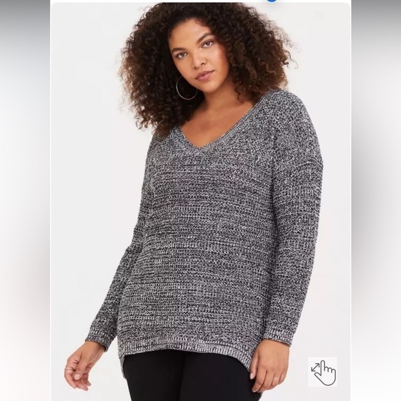Torrid Marled Slouchy Tunic Sweater Torrid Size 2, US Size 18-20 - Picture 1 of 11